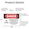 Signmission Rotating Auger Inside This Hopper Danger Sign, Aluminum, 18in W x 12in L, 2PK OS-2PACK-DS-A-1218-L-2437 - alternate 4